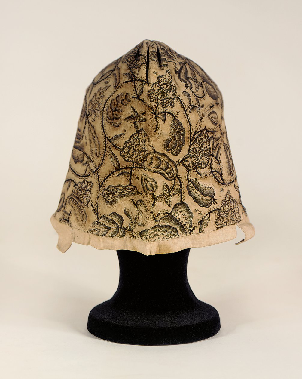 A fine blackwork coif by English School