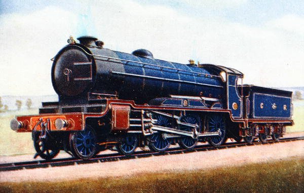 A locomotive of the London Midland and Scottish Railway, illustration from 