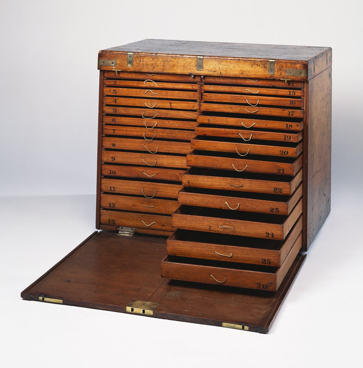 A mahogany travelling chest by English School