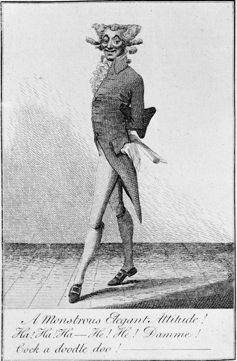 A monstrous elegant attitude! 1790 by English School