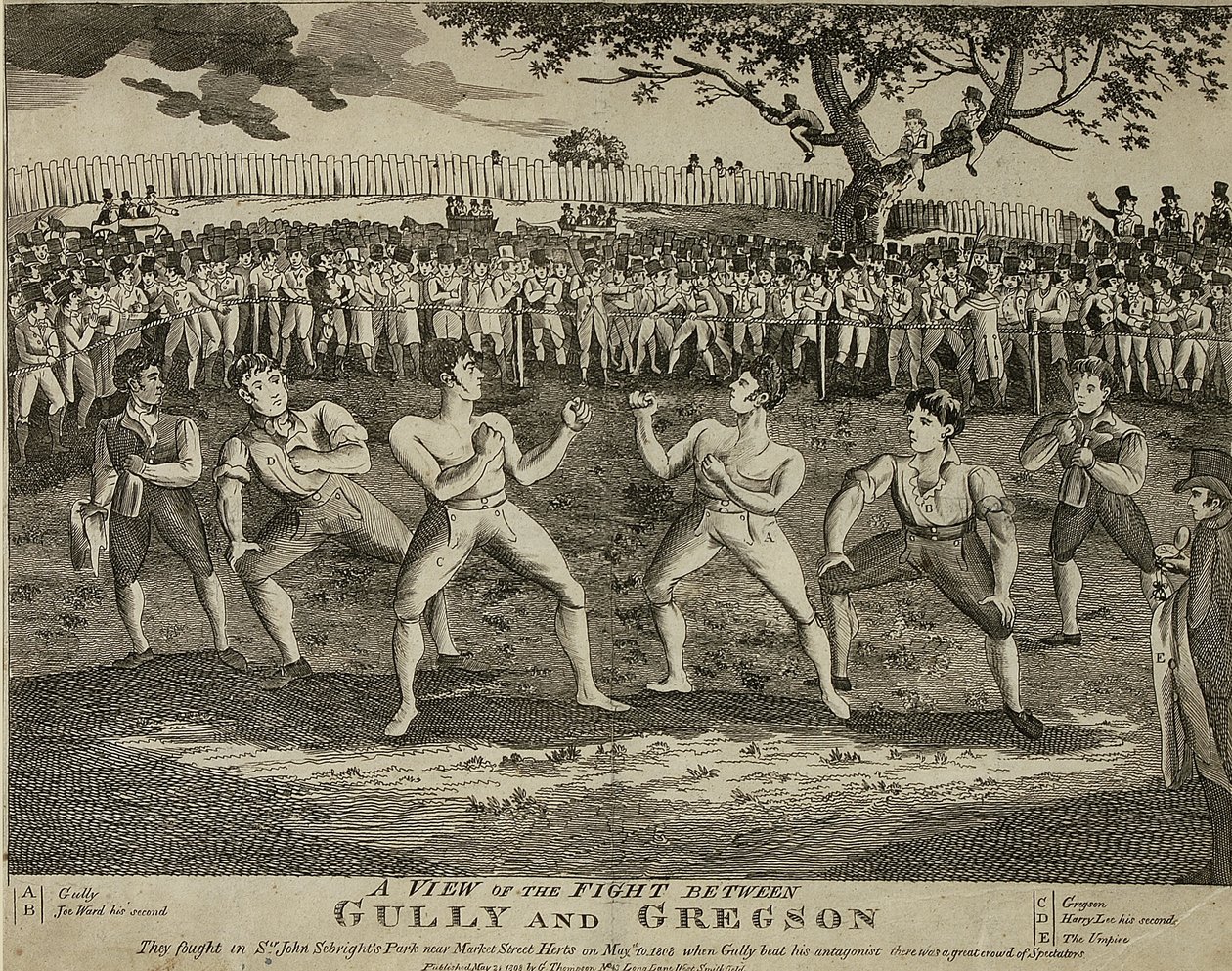 A View of the Fight between Gully and Gregson by English School