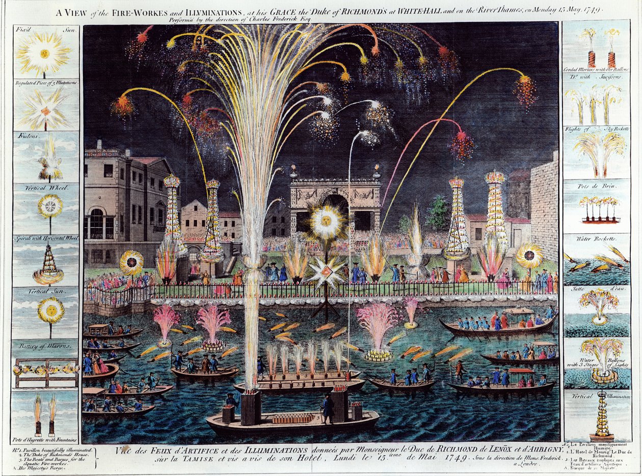 A View of the Fire-works and Illuminations at his Grace the Duke of Richmond