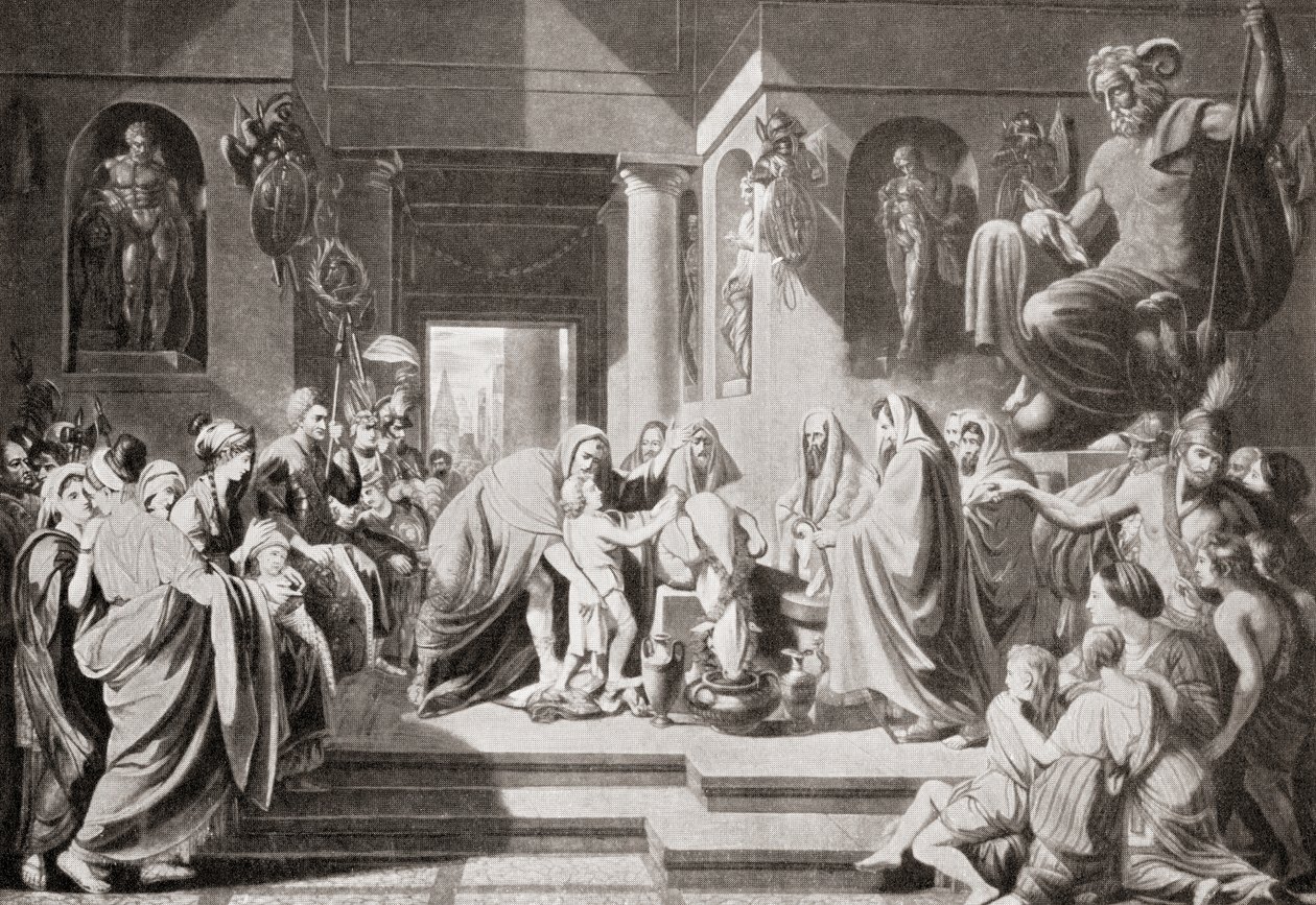 A Young Hannibal, Ordered by His Father Hamilcar Barca, to Swear Eternal Enmity to Rome, from Hutchinson