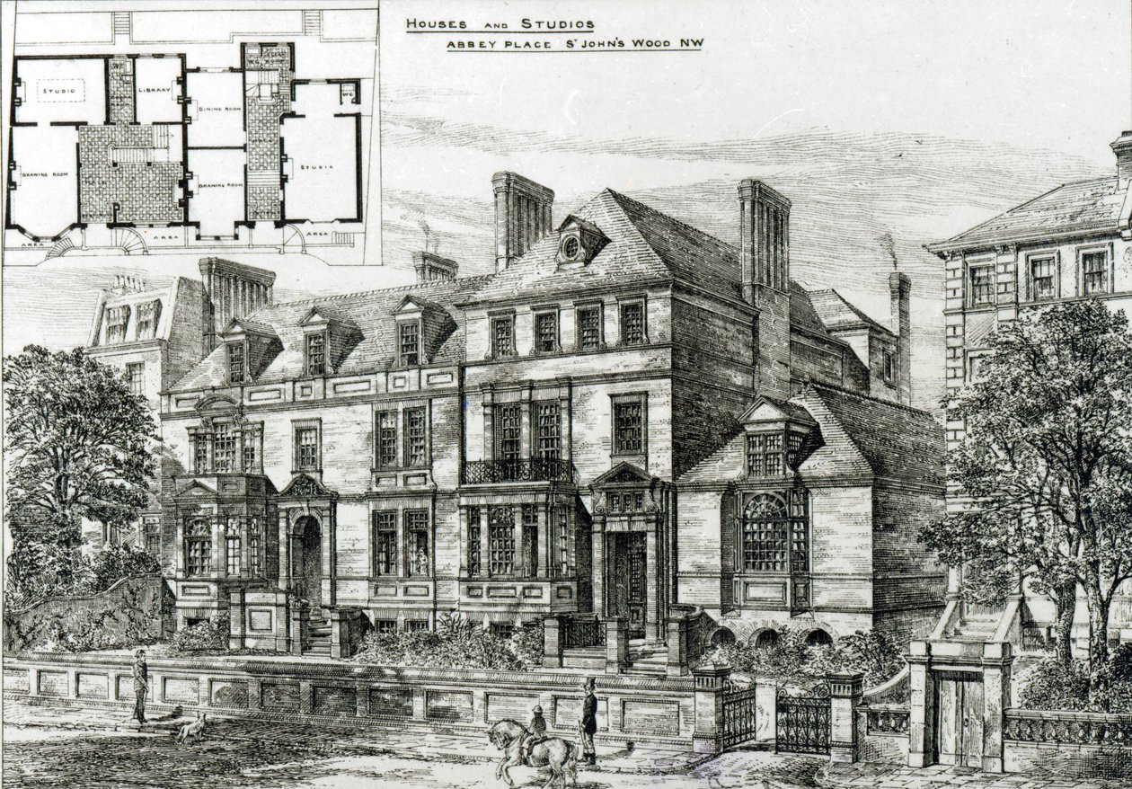 Abbey Place, St. Johns Wood, from The Building News, 18th January 1878 by English School