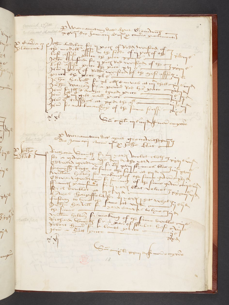 Accounts of Andrew Windsor, the keeper of the Great Wardrobe by English School