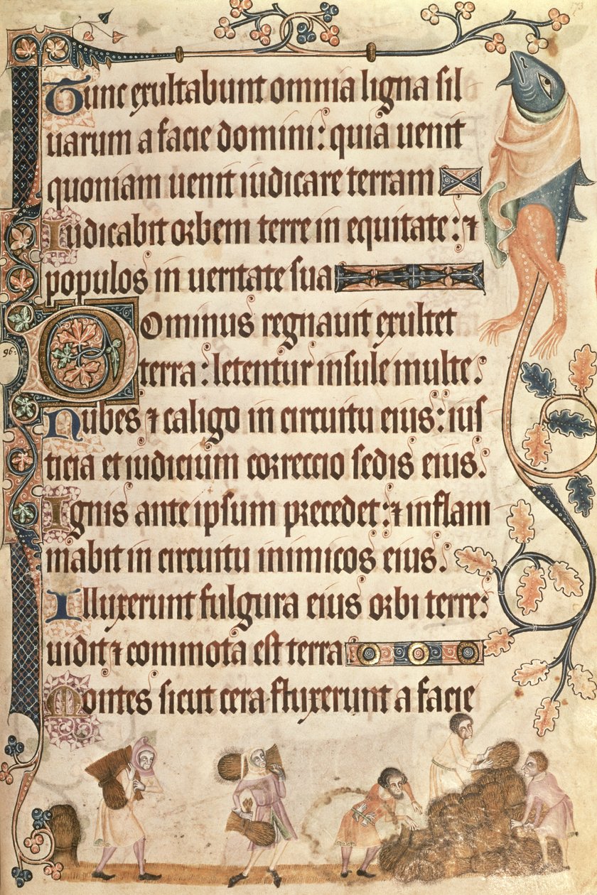 Stacking Sheaves of Corn, from the Luttrell Psalter by English School