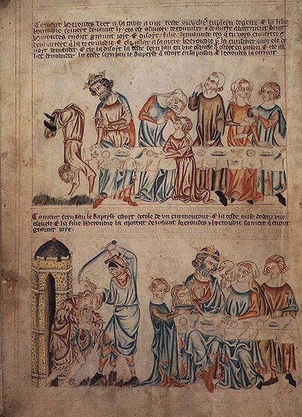 Salome dancing before Herod and the death of John the Baptist, from the 