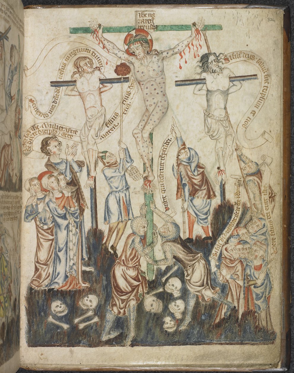 The Crucifixion, from Holkham Bible Picture Book by English School
