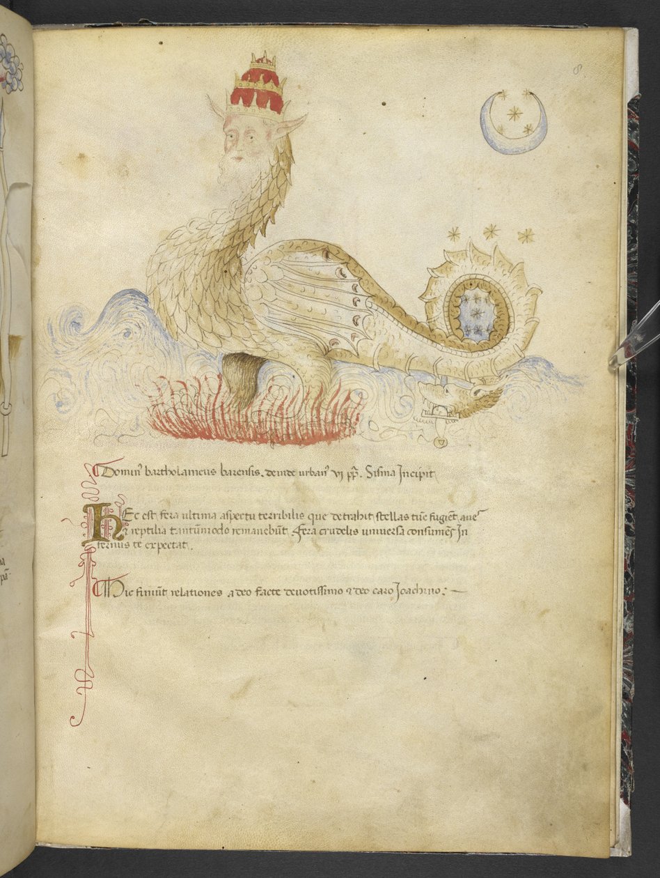 Joachimi Abbatis de Curatio, et Anselmi, Episcopi Marsicani, Vaticinia xxx de Pontificibus Romanis; scil., a Nicolao III. ad Innocentium VIII by English School