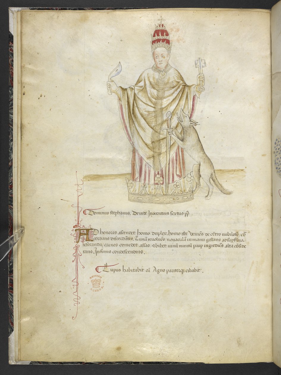 Joachimi Abbatis de Curatio, et Anselmi, Episcopi Marsicani, Vaticinia xxx de Pontificibus Romanis; scil., a Nicolao III. ad Innocentium VIII by English School