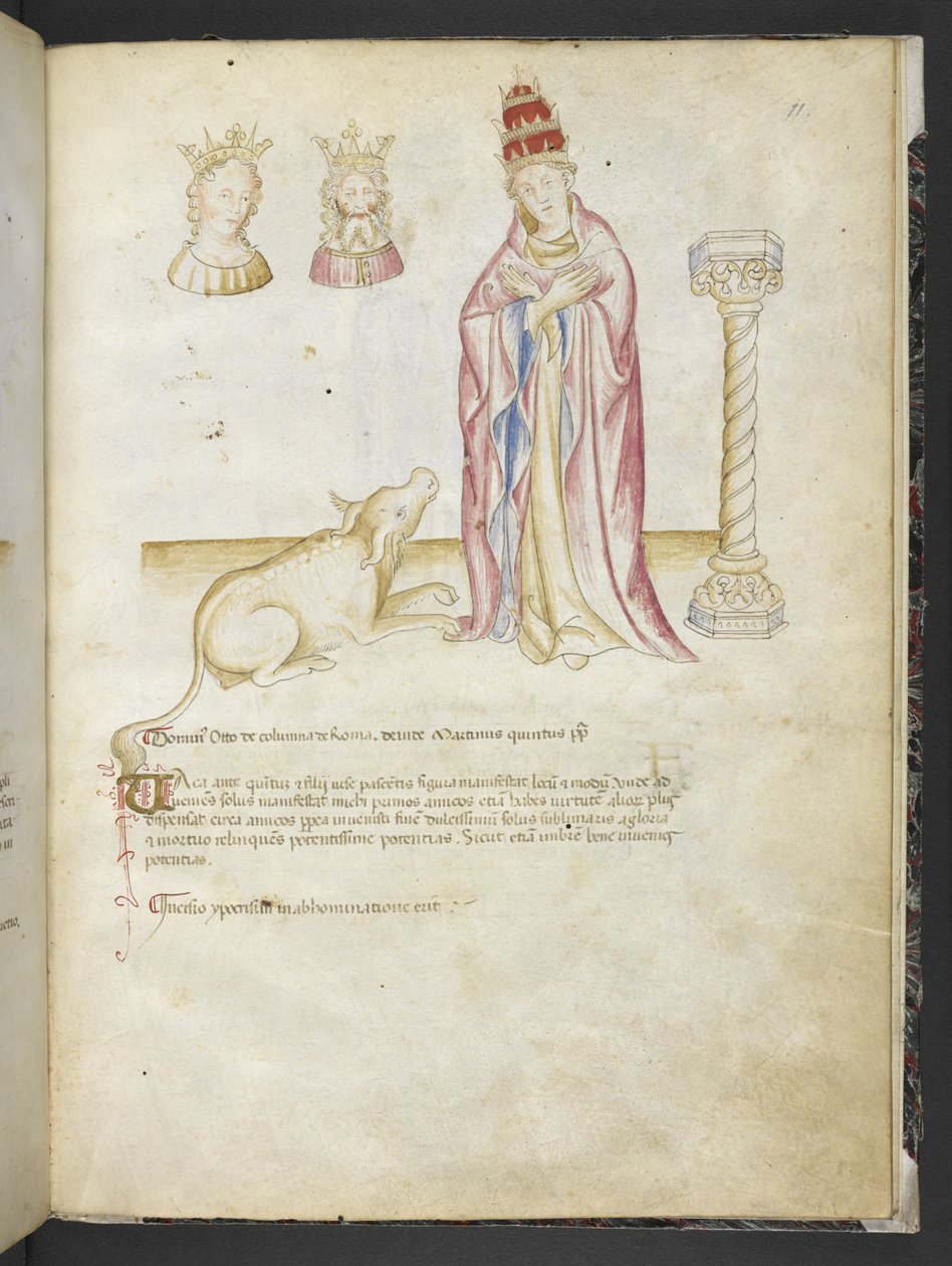 Joachimi Abbatis de Curatio, et Anselmi, Episcopi Marsicani, Vaticinia xxx de Pontificibus Romanis; scil., a Nicolao III. ad Innocentium VIII by English School