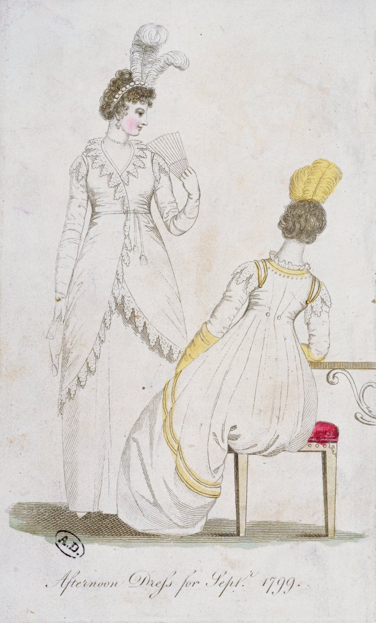 Afternoon dress for Sept 1799 by English School