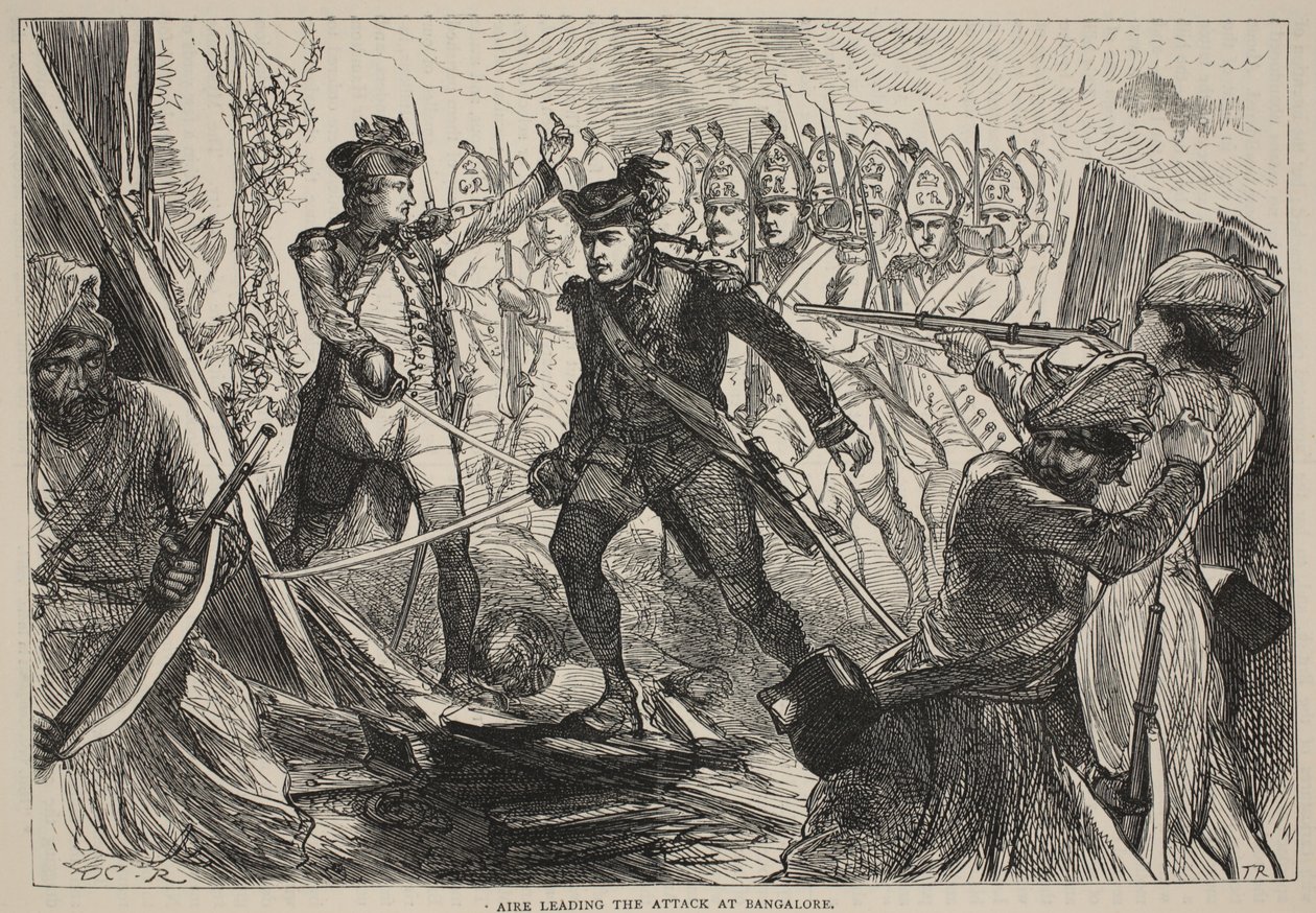 Aire Leading the Attack at Bangalore, Illustration from Cassell