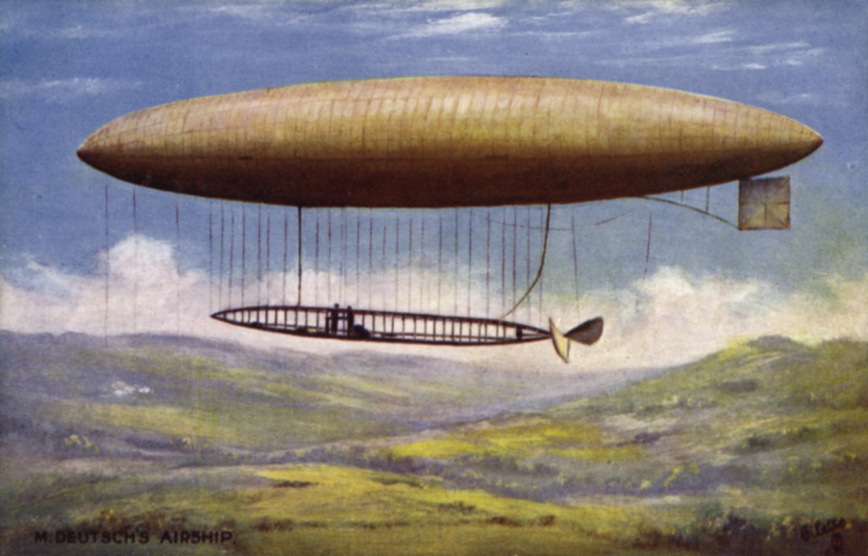 Airship of Henry Deutsch de la Meurthe by English School