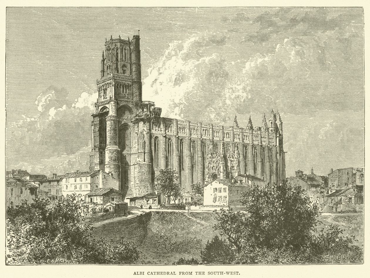 Albi Cathedral from the South-West by English School