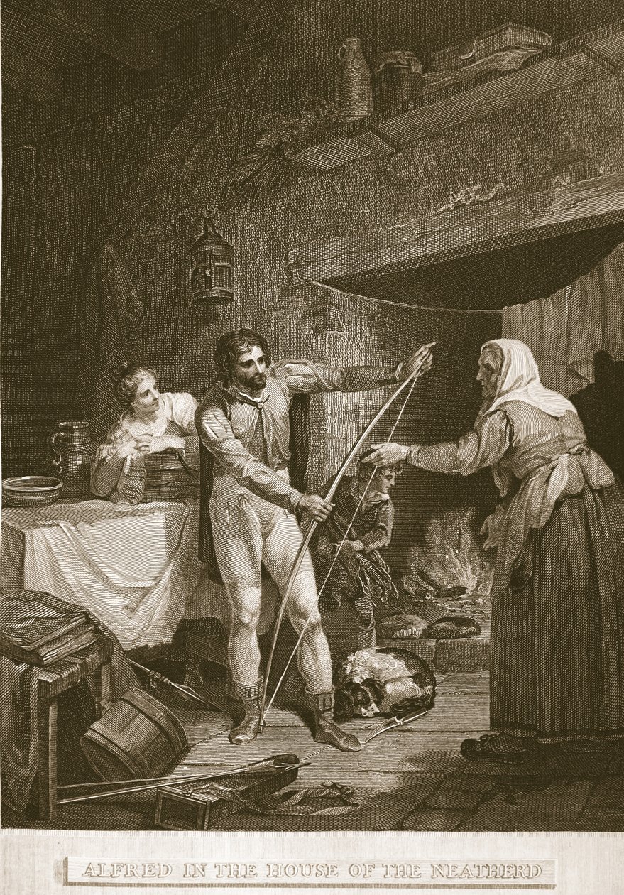 Alfred in the House of the Neatherd, Illustration from David Hume
