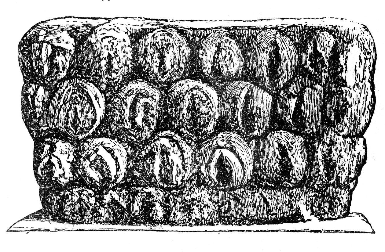 Altar or statue base celebrating the female generative organs by English School