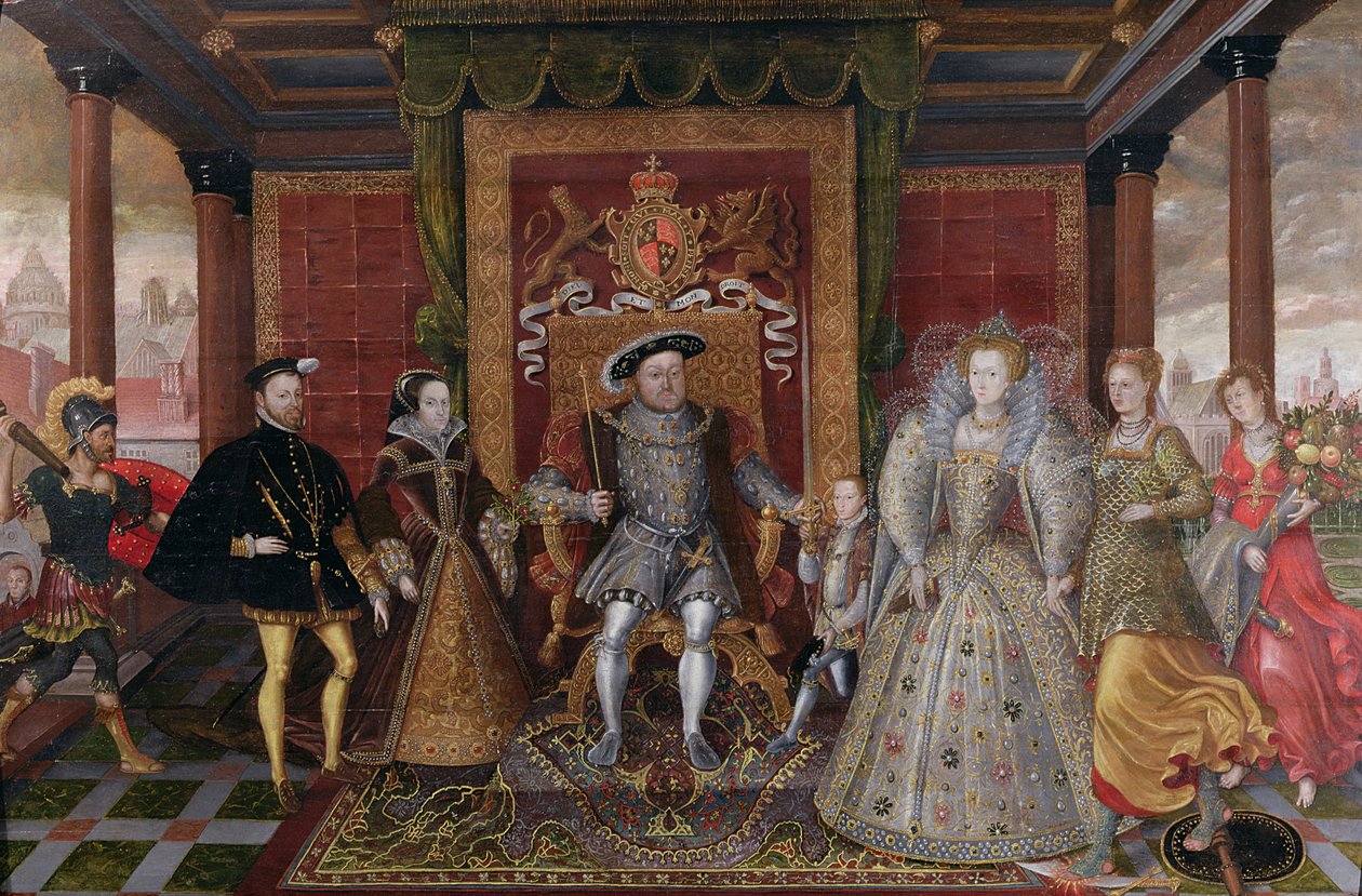 An Allegory of the Tudor Succession: The Family of Henry VIII, c.1589-95 by English School