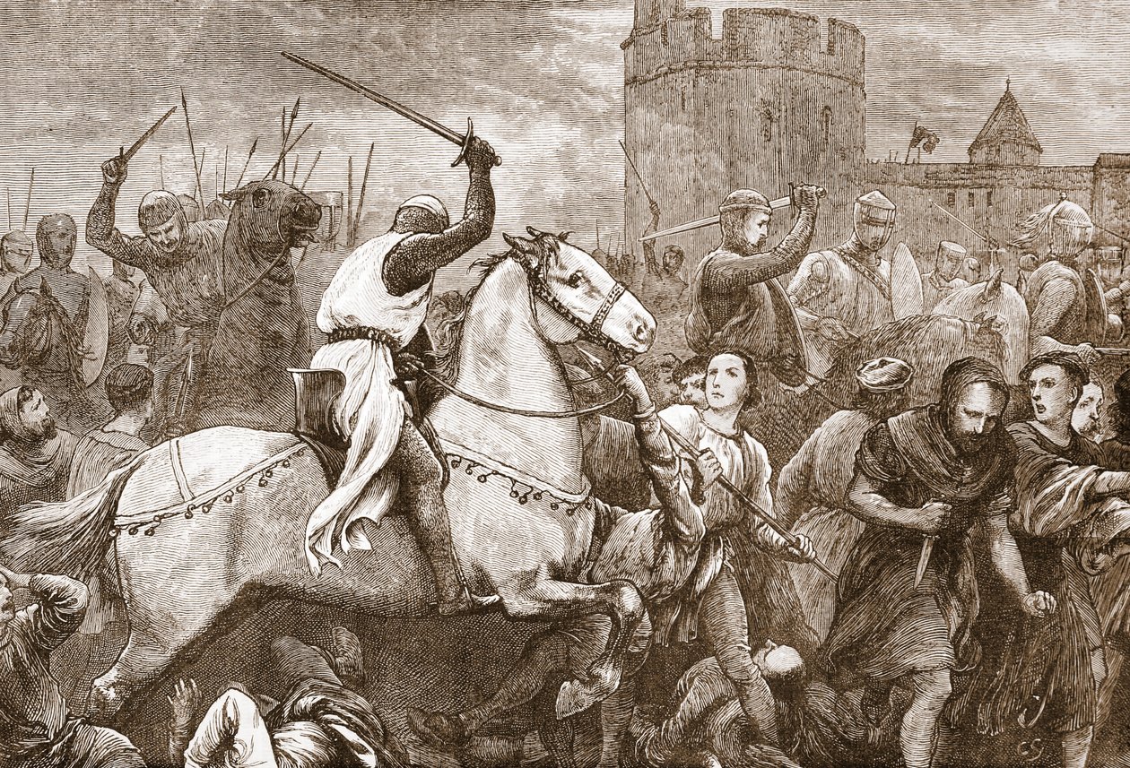 An early Papal crusade against the Waldenses, illustration from 