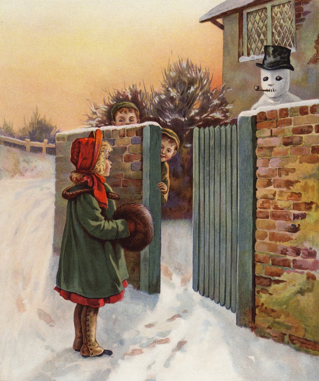 An Intimidating Snowman by English School
