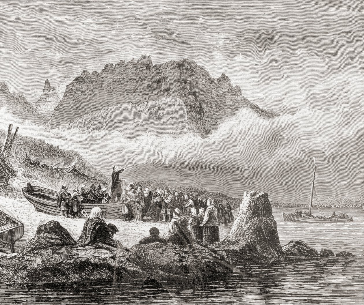 An Open Air Service on the Isle of Skye, Inner Hebrides by English School