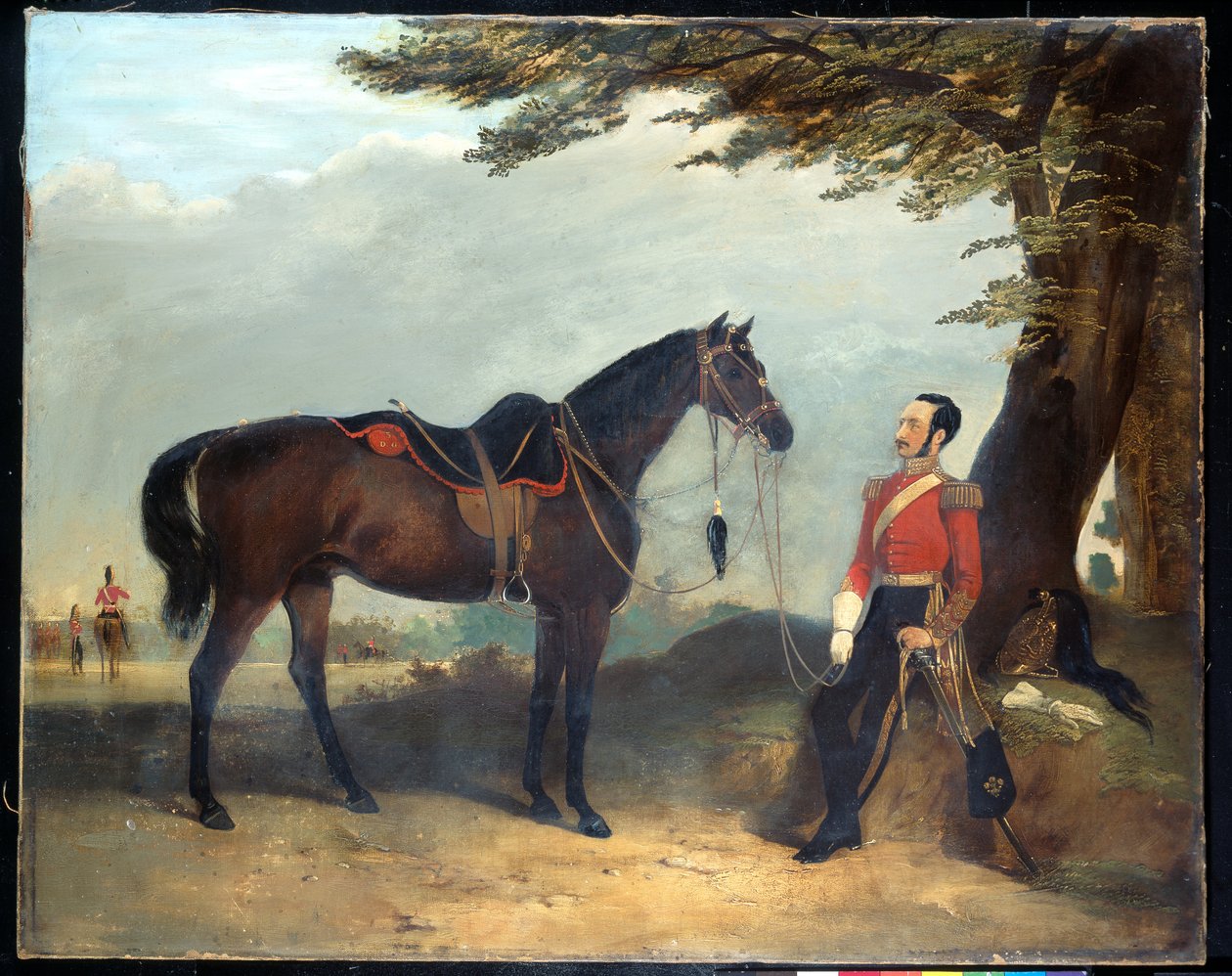 An unidentified officer of the 3rd Regiment of the Dragoon Guards by English School