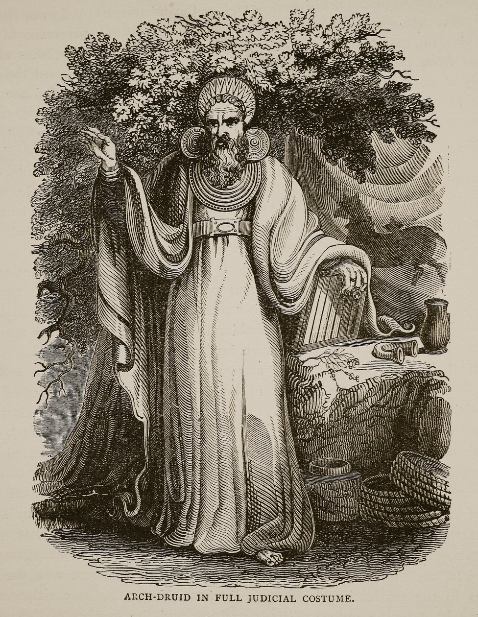Arch-Druid in full Judicial Costume by English School