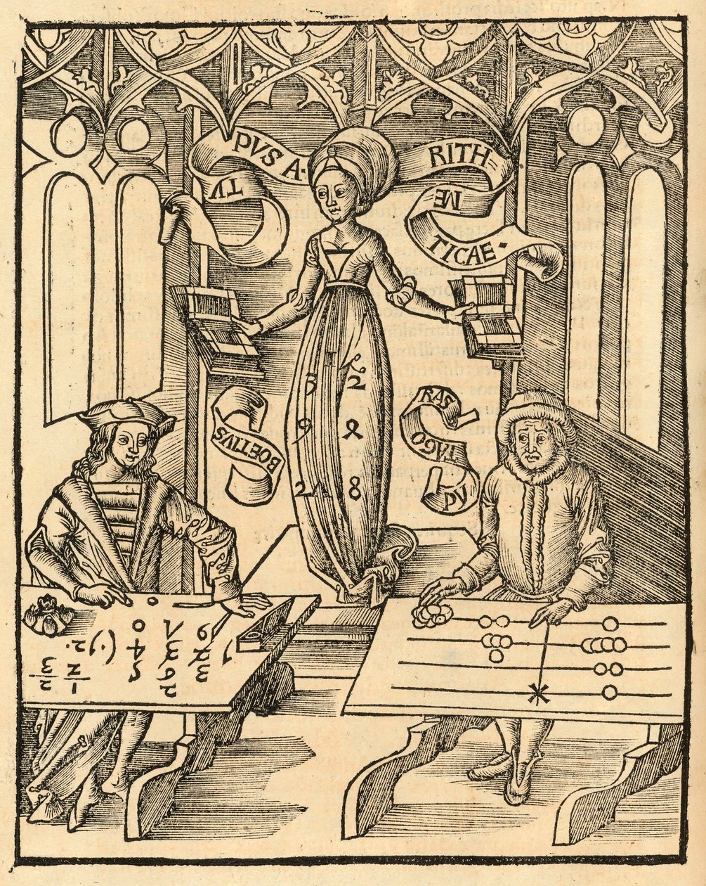 Arithmetica from the Margarita Philosophica by Gregor Reisch by English School