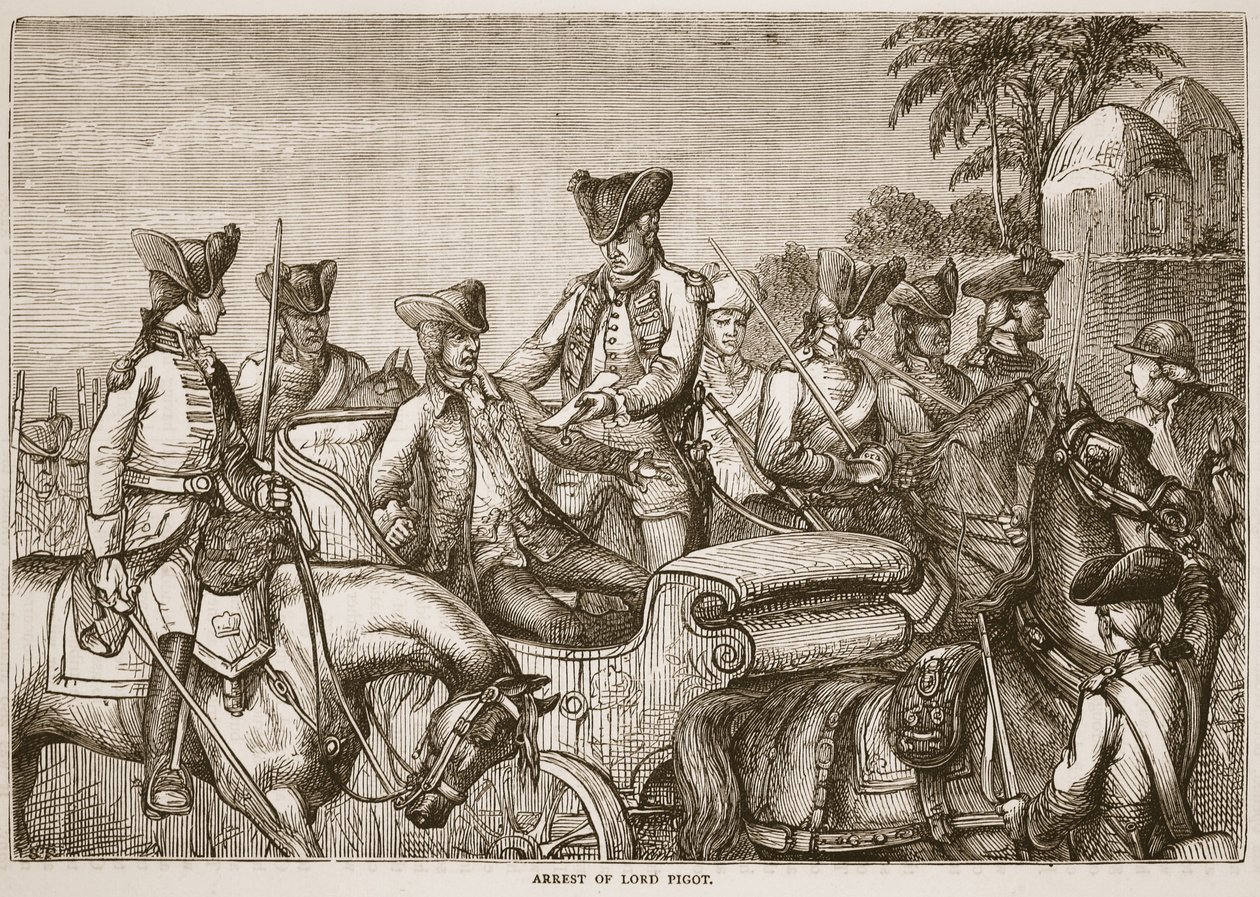 Arrest of Lord Pigot, Illustration from Cassell's Illustrated History ...