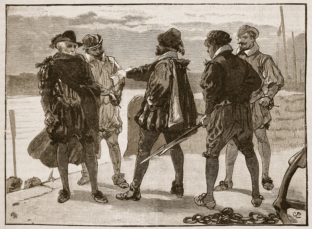 Arrest of Sir Walter Raleigh, Illustration from Cassell