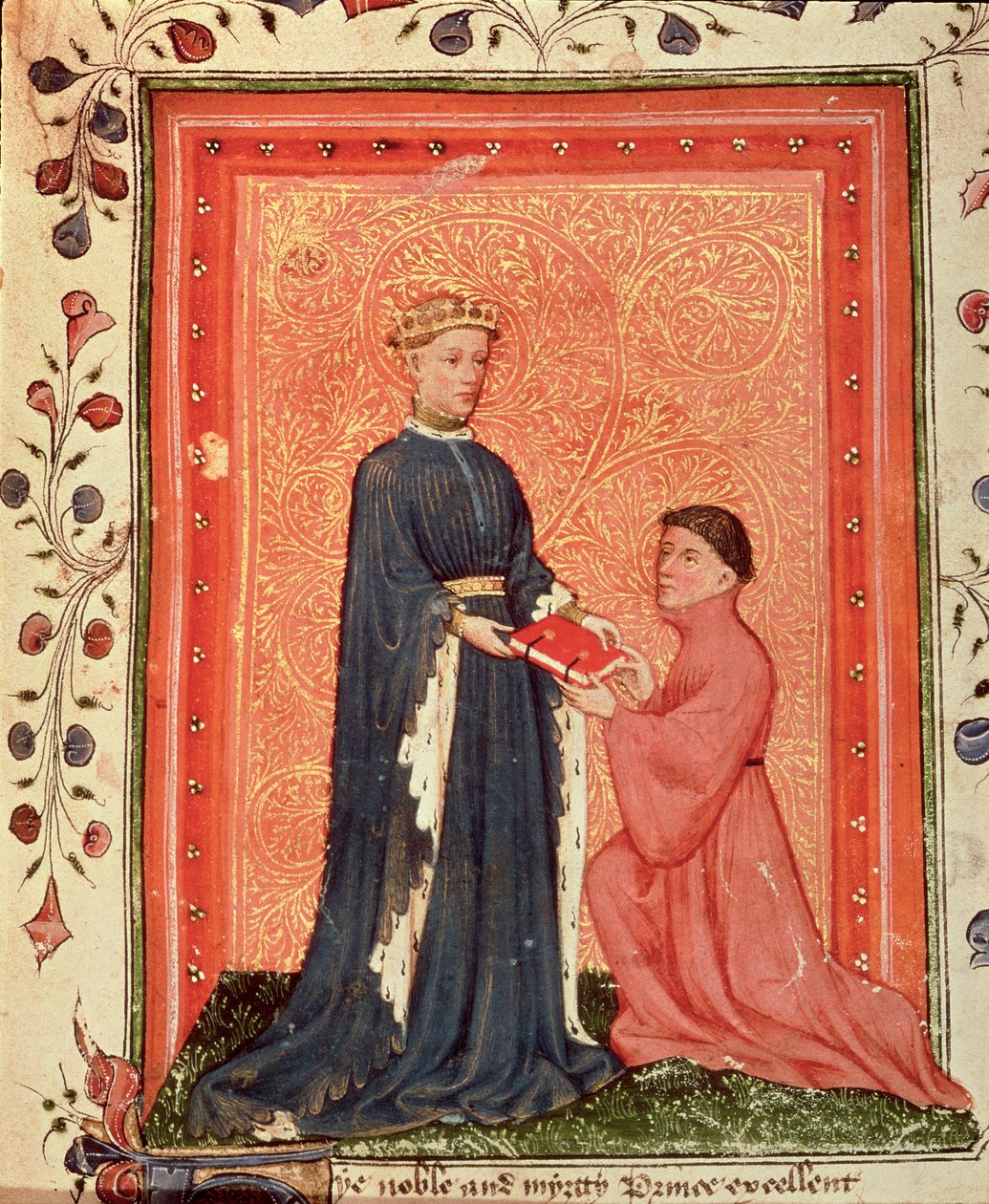 Thomas Hoccleve presenting his book 
