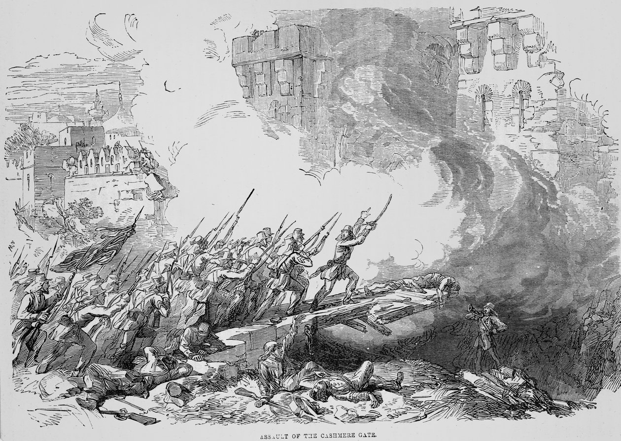 Assault of the Cashmere Gate by English School