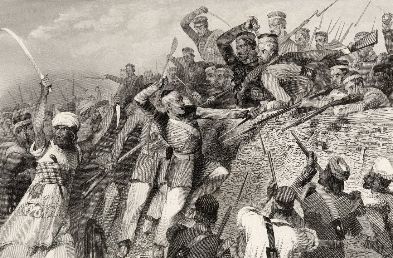 Attack of the Mutineers on the Redan Battery at Luknow, 30th July 1857 ...