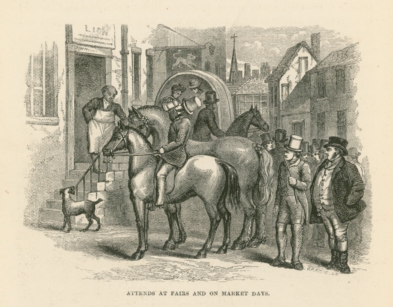 Attends at Fairs and on Market Days by English School