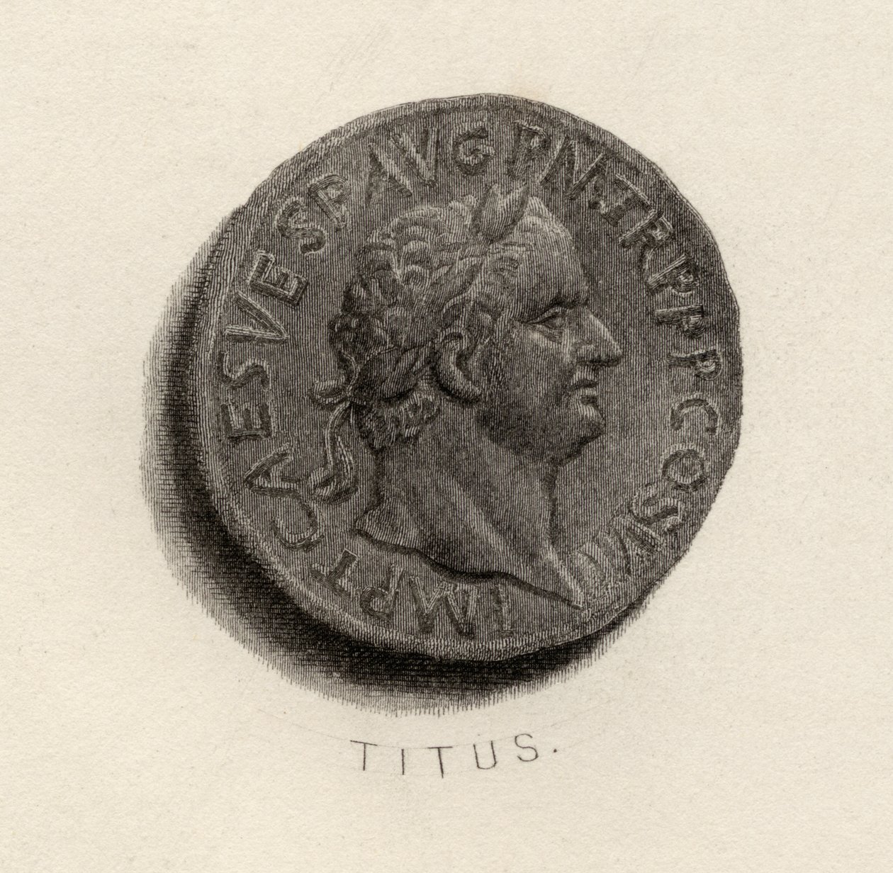 Aureus coin, from the era of Titus Flavius Vespasianus by English School