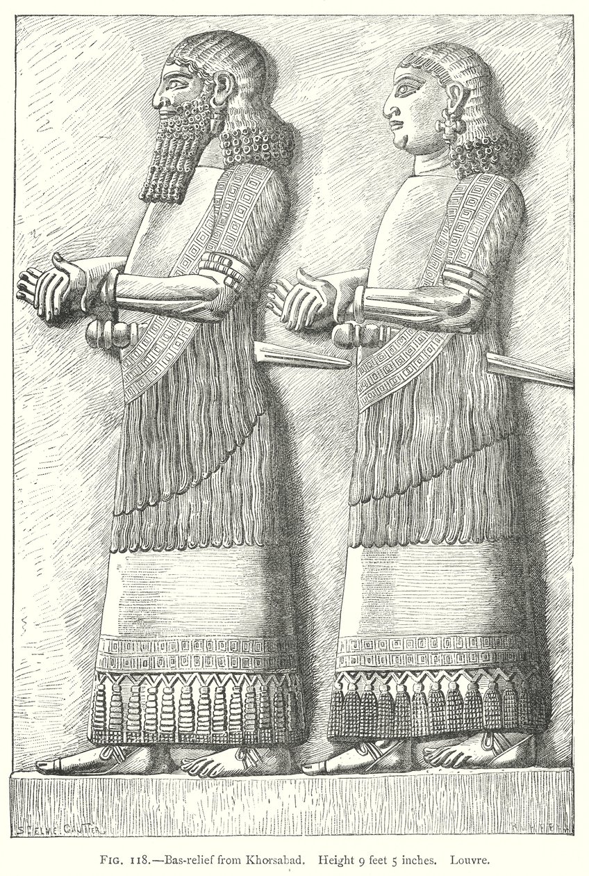 Bas-Relief from Khorsabad by English School
