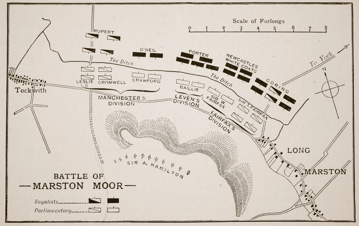 Battle of Marston Moor by English School