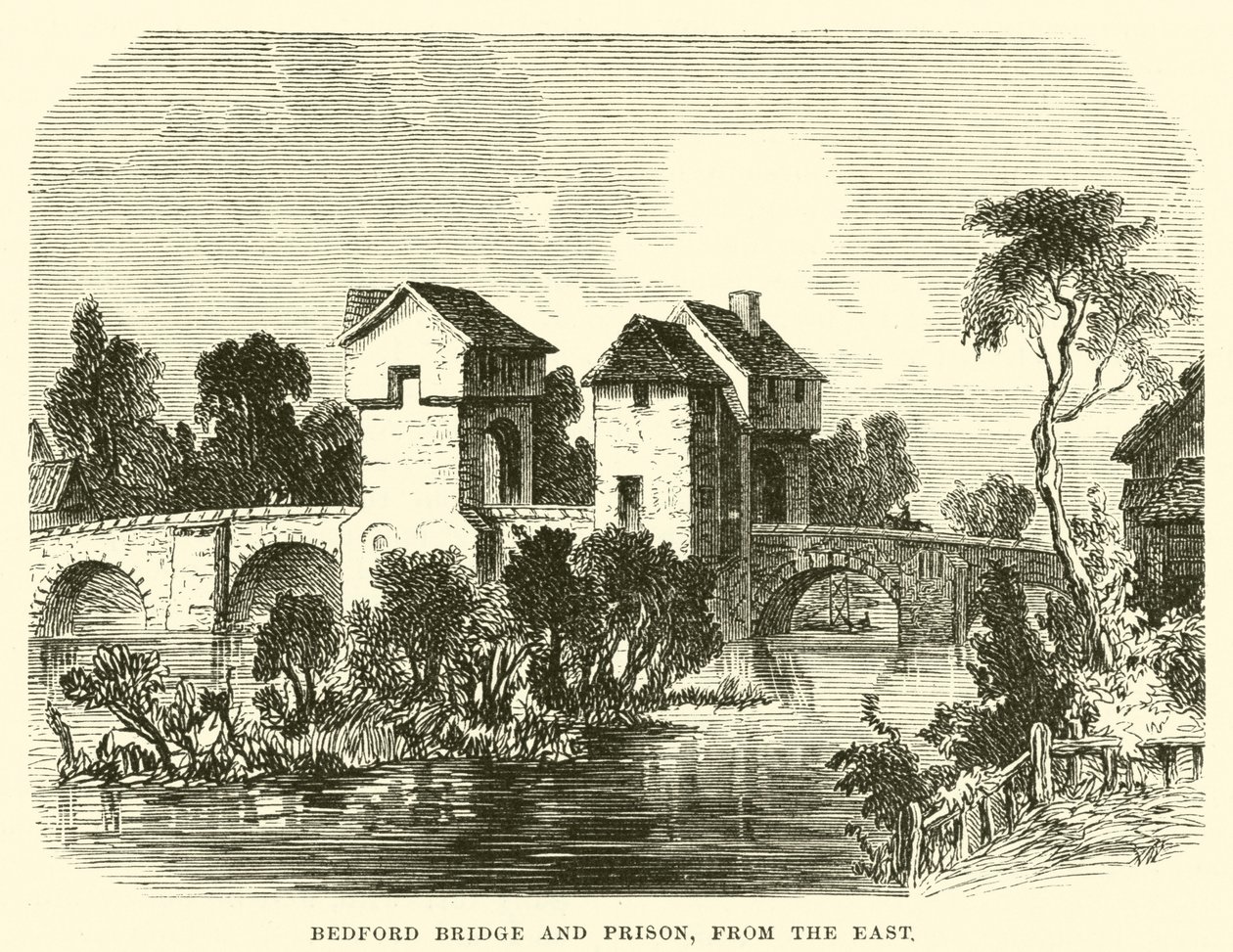 Bedford Bridge and Prison; from the East by English School