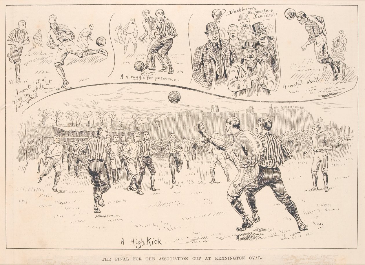 Blackburn Rovers vs. Nottingham County, from The Illustrated Sporting and Dramatic News, 23rd March 1891 by English School
