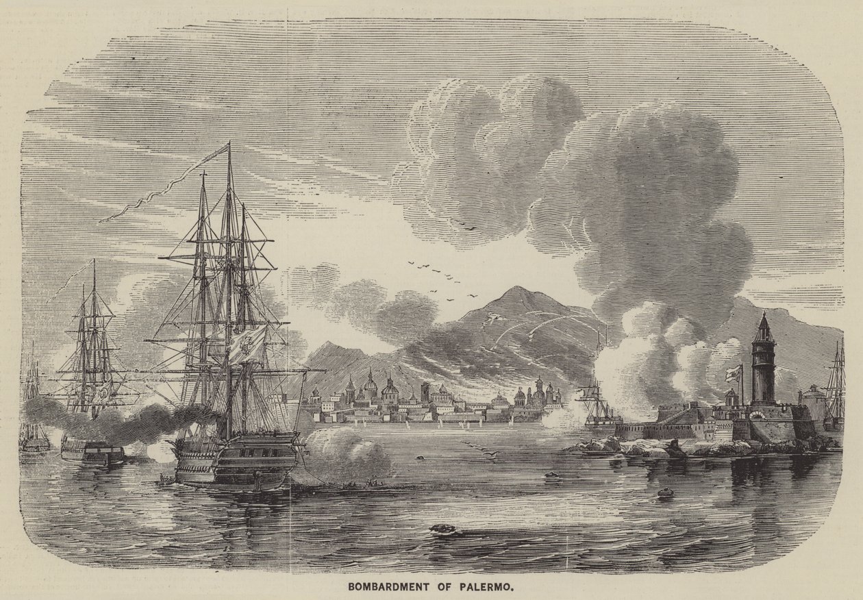 Bombardment of Palermo by English School
