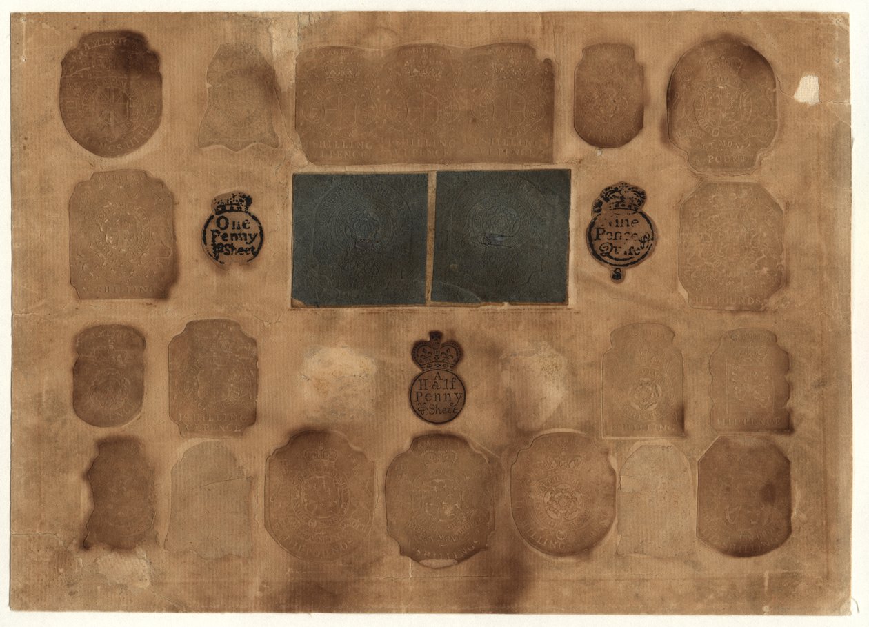 British Revenue Stamps by English School
