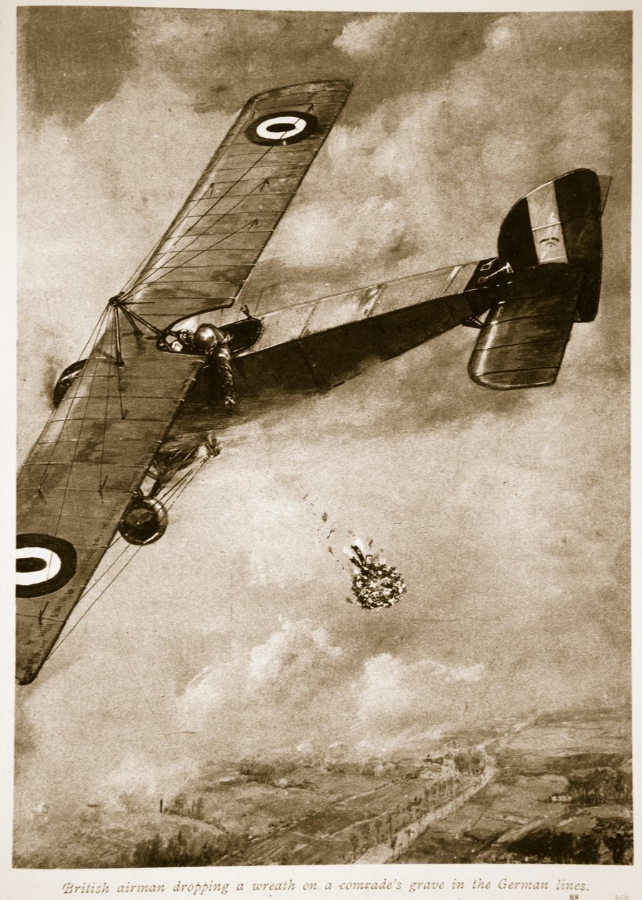 British Airman Dropping a Wreath on a Comrade