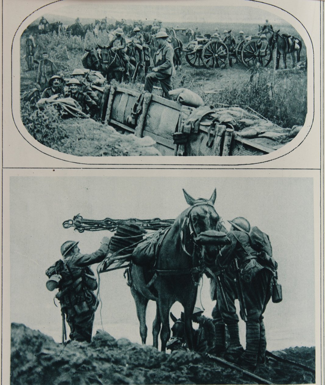 British Gunners with Packhorses, Flanders, August 1917 by English School