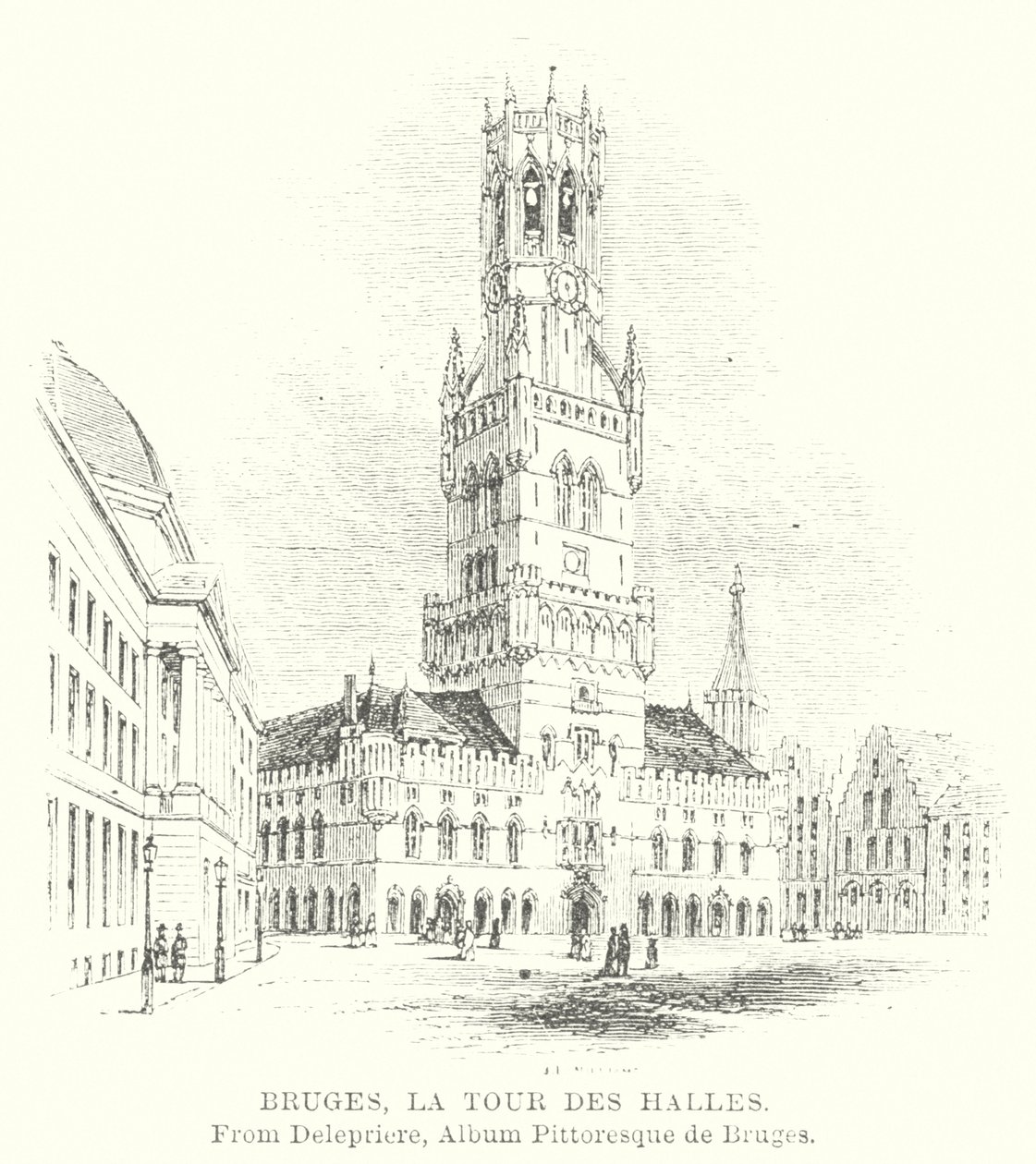Bruges, The Hall Tower by English School