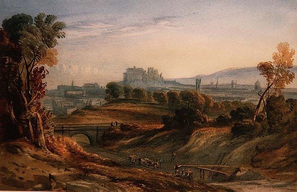 Building the Railway at Edinburgh by English School