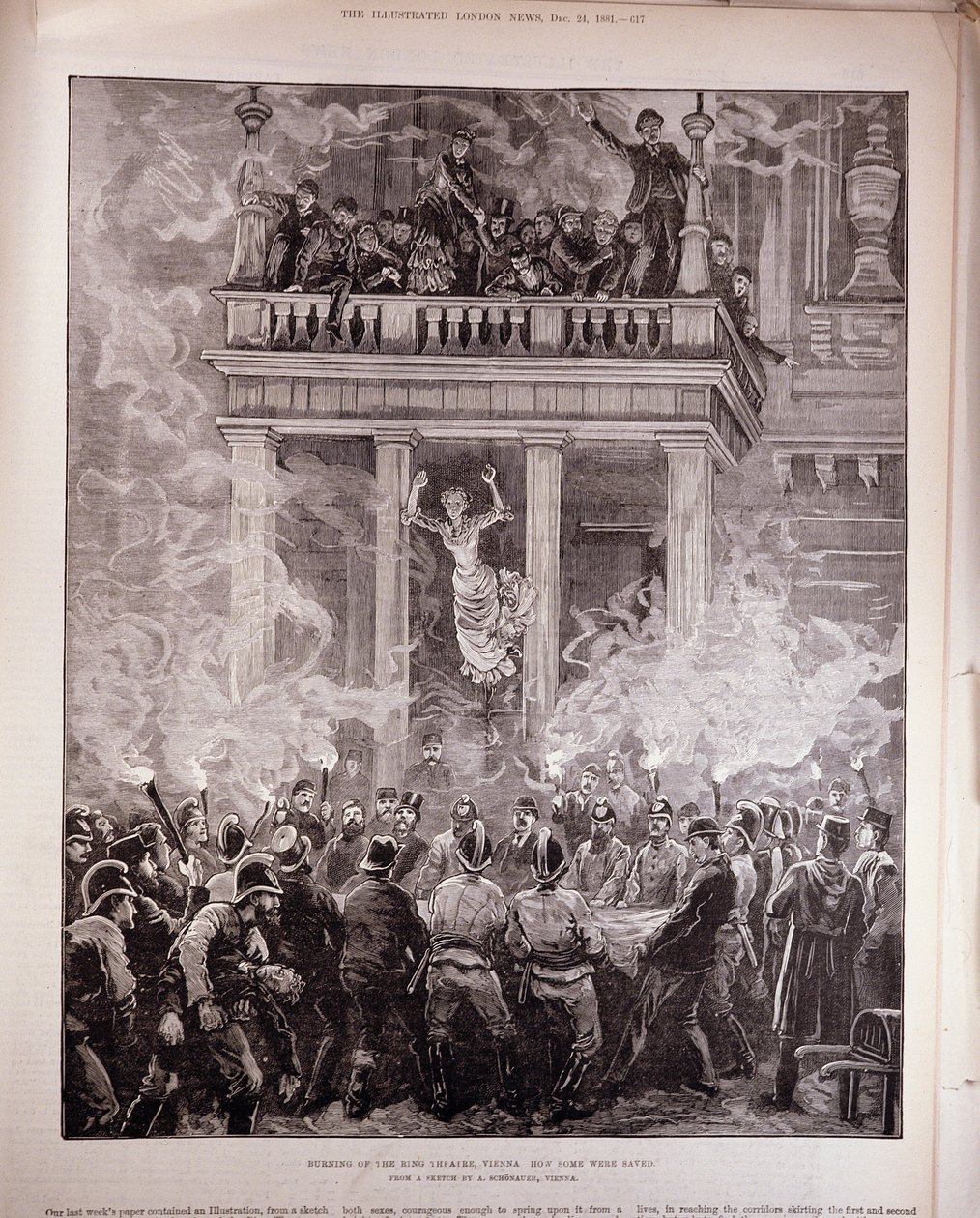 Burning of the Ring Theatre, Vienna: How Some were Saved, from 