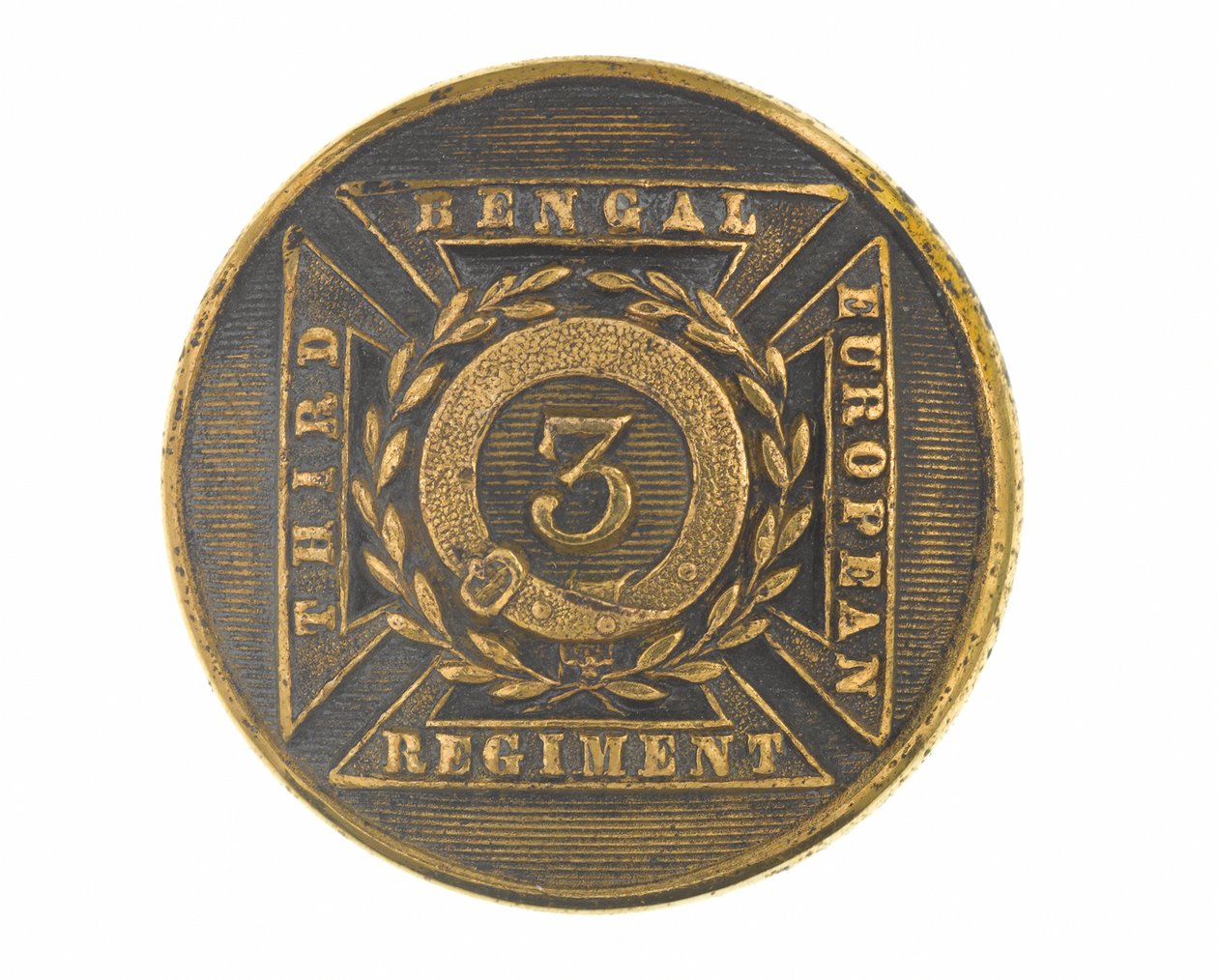 Button, officer, 3rd Bengal European Regiment, 1854-1861 by English School