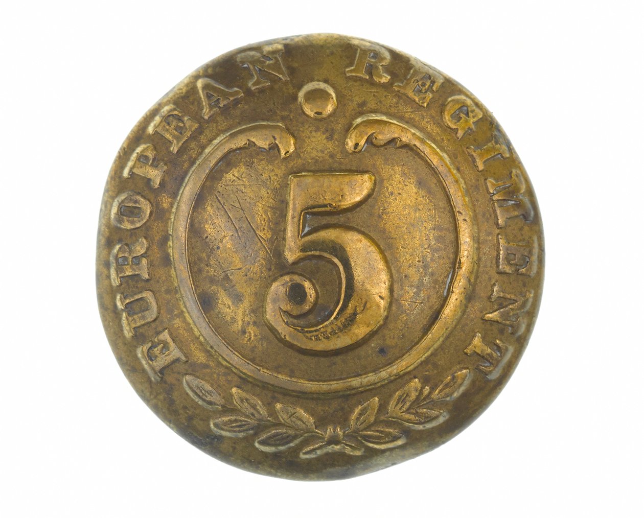 Button, other ranks, 5th Bengal European Regiment, 1858-1860 by English School