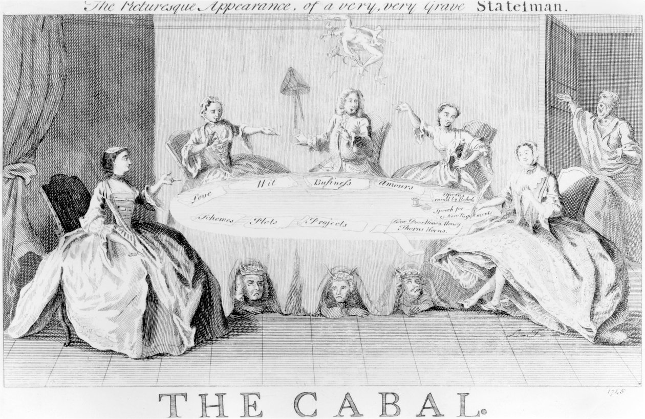 Cabal: The Picturesque Appearance of a Very, Very Grave Statesman, c.1745 by English School
