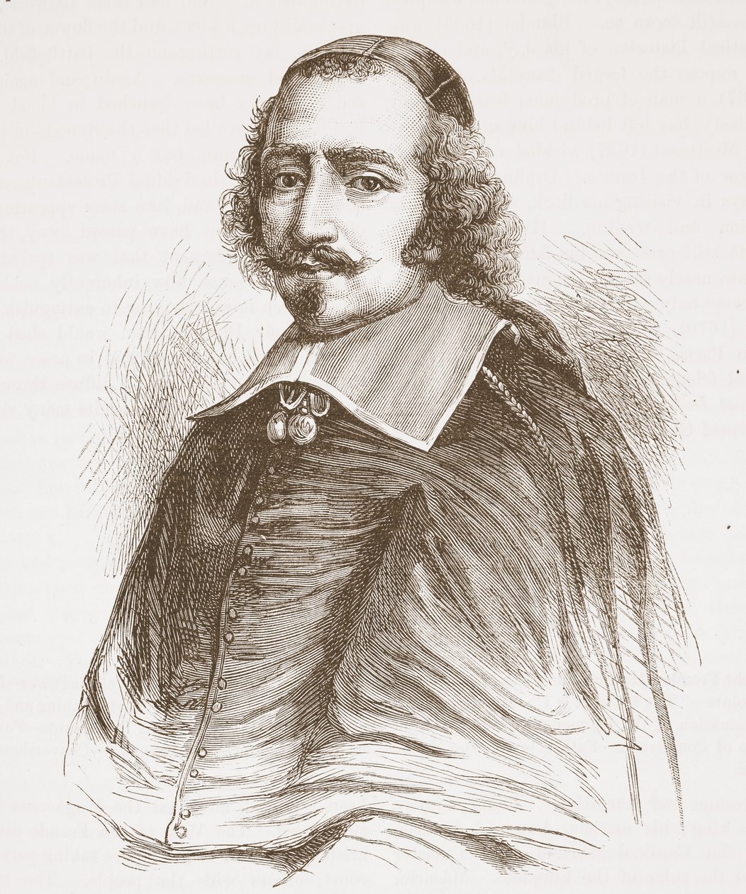 Cardinal Mazarin (from a portrait in the Gallery of Versailles) by English School